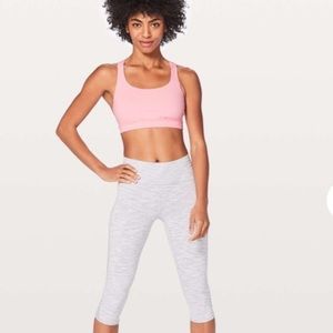 Lululemon Energy Bra Pink Criss Cross Straps Size 6